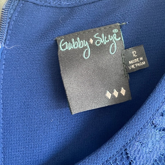 Gabby skye blue cocktail dress size medium -12 - Picture 3 of 3